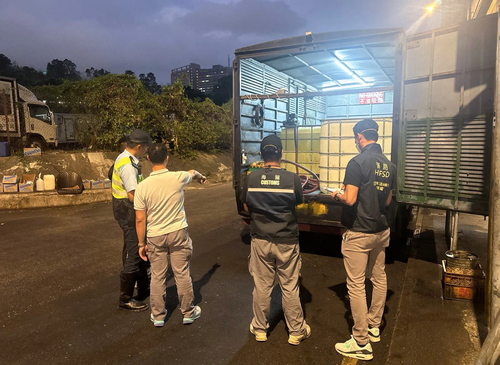 Over 8,000 litres of illicit fuel worth HK$250,000 seized, driver arrested in Hong Kong