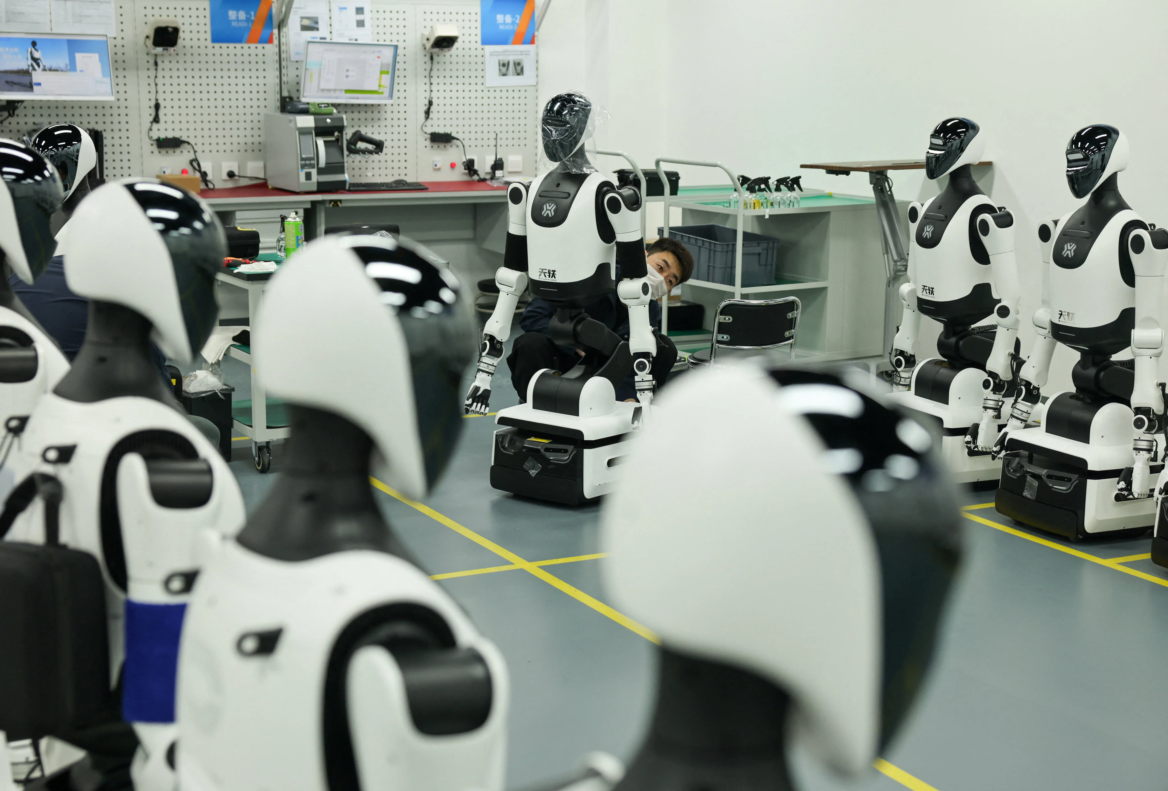Inside a Beijing lab, humanoid robots are put to the test
