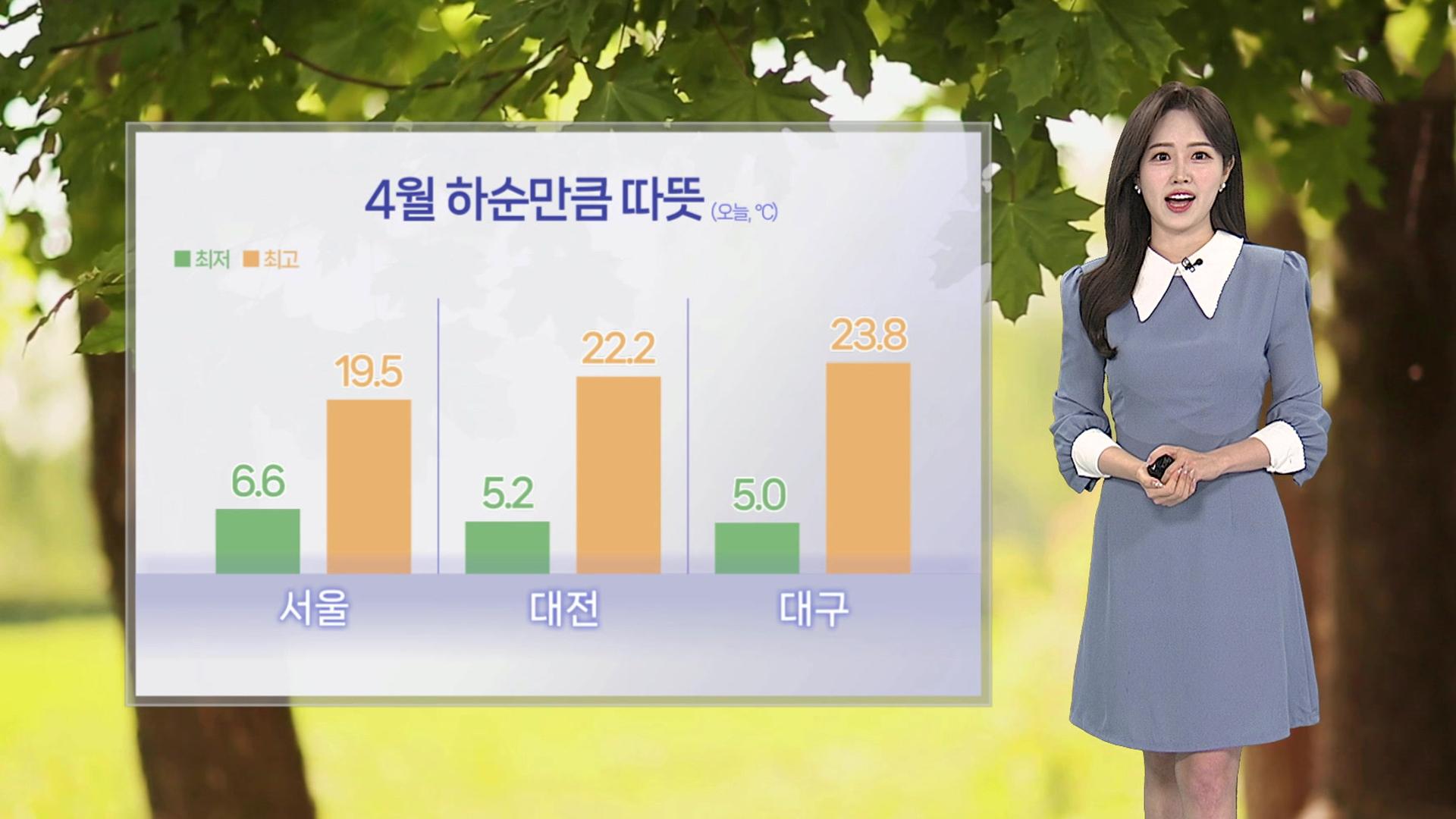 [날씨] 내일도 한낮 20도 온화…전국 공기질 '나쁨'