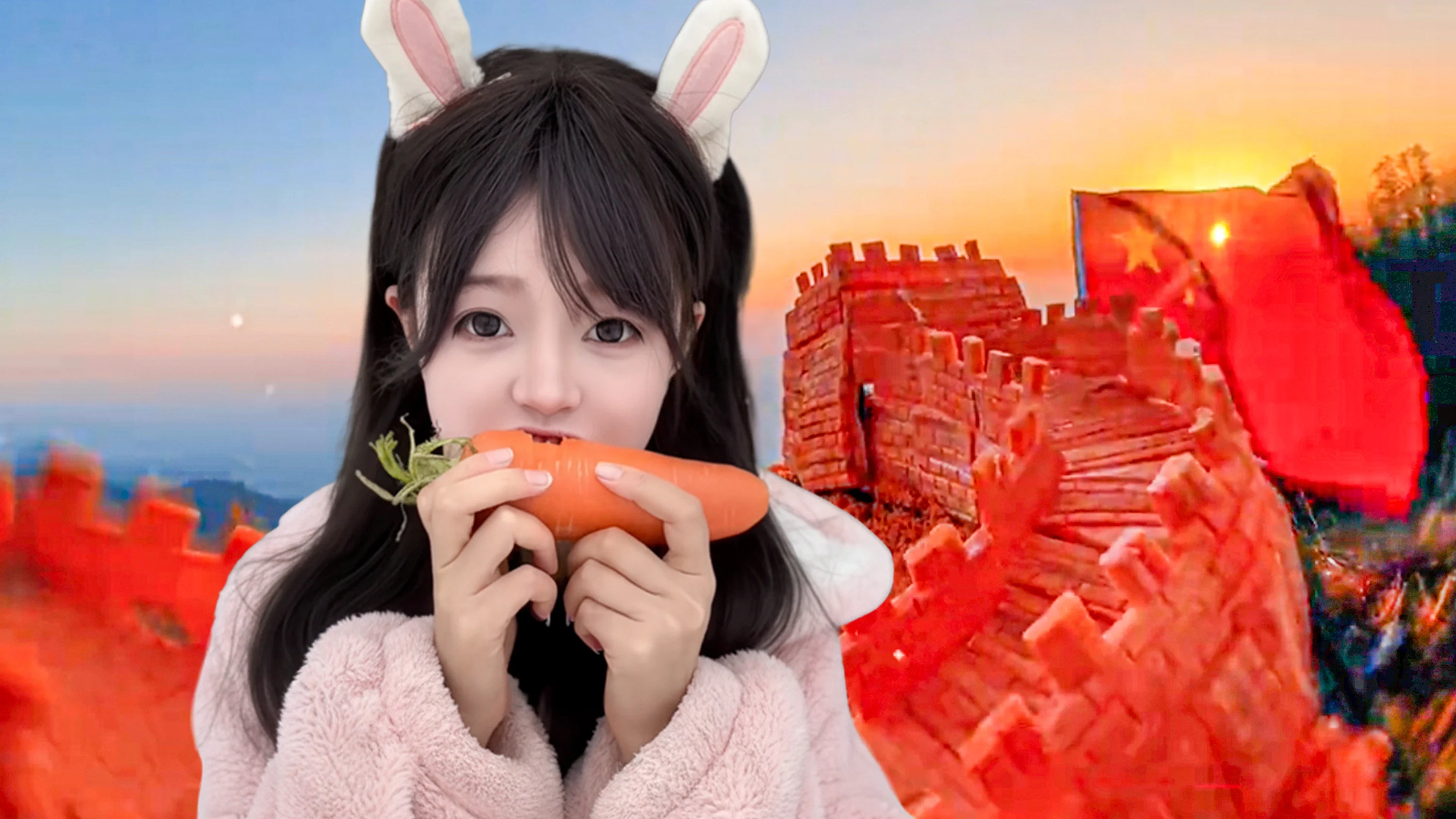 Chinese woman uses teeth to carve intricate sculptures, including Great Wall of China model