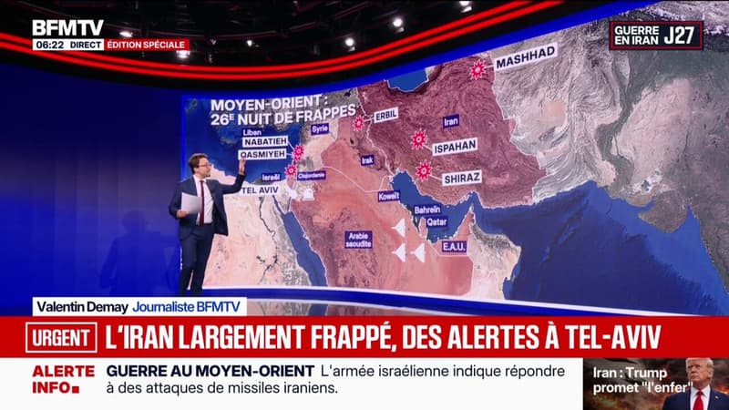 Le point sur les frappes au Moyen-Orient au 26e jour de la guerre
